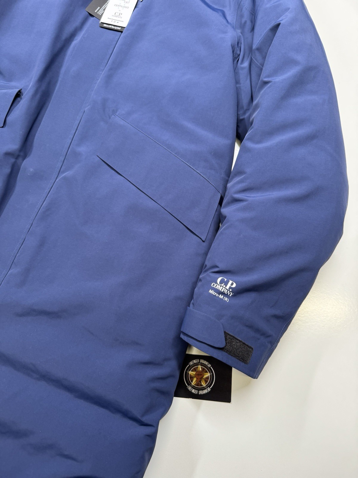 CP Company 255A Micro M Long hooded jacket - Blue-  Eu 46 / small  / 23” P2P image 3