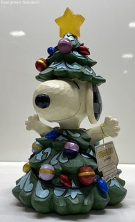 Snoopy Light Up Holiday Tree Statue