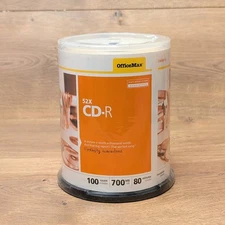 Office Max CD-R Digital Media 52X 700mb 80Min 100 Pack New Factory Sealed