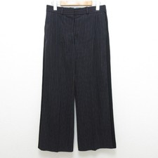 STELLA McCARTNEY Striped Wide Slacks, Size 38, Navy and Black Women USED