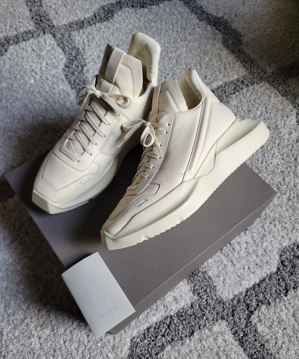 Rick Owens Mainline Geth Runner Milk Runway size 45/US 12 Rick Owens Mainline Geth Runner Milk Runway size 45/US 12
