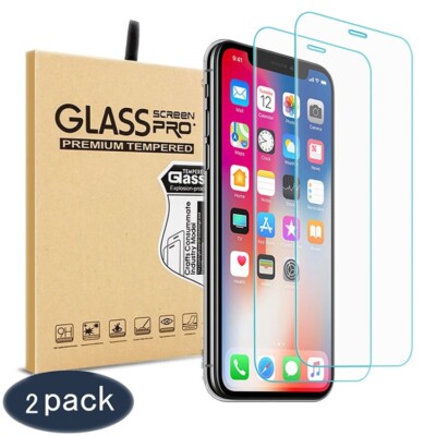 Displayschutzfolie für Apple iPhone X & Xs - Hartglas 100% Original