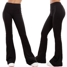 Pantaloni donna zampa flare campana fitness tuta basic sportivi TOOCOOL HYX4693
