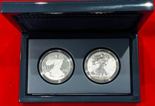 2012 AMERICAN EAGLE SAN FRANCISCO TWO-COIN SILVER PROOF SET WITH BOX AND CERTIF.