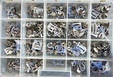 Making Memories Eyelets,Letters,Gromlet Elegant Script Vowels Lot Over 100pieces