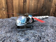 Vintage Rare tin toy Friction helicopter Japan S E Suzuki  Edwards Police
