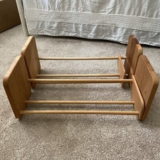 Set/Lot 2 Vintage NAPA VALLEY BOX COMPANY Wood Adjustable DVD CD Storage Rack