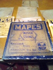 Vintage MAPES Musical Strings Some guitar Some mandolin Mandolin String Box