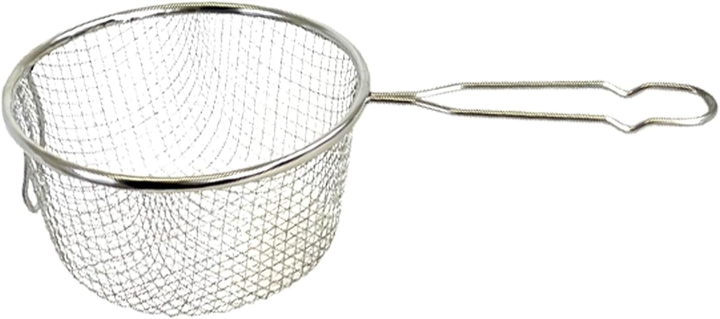 19cm Chip Pan Frying Basket Fryer Strong Wire Replacement Bucket For