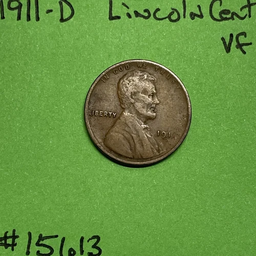 1911 D Lincoln Wheat Cent / Penny 1c VF Very Fine