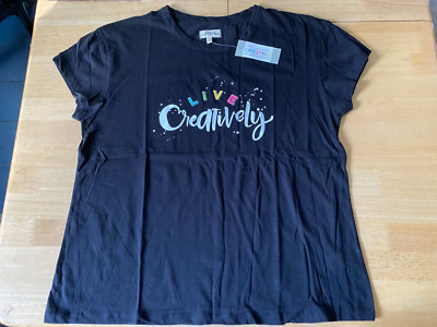 The Happy Planner Lifestyle Live Creatively Graphics T Shirt - Women's L - NEW