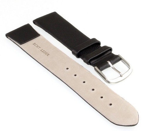 Fluco Kalbsleder Clip-Uhrenarmband Modell Consul-Clip schwarz 20 mm, Clipsystem - Picture 2 of 4