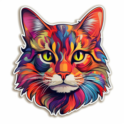 XXL 18x18 cm car sticker decal cats sticker