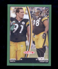 2007 Topps AARON SMITH CASEY HAMPTON Pittsburgh Steelers Card