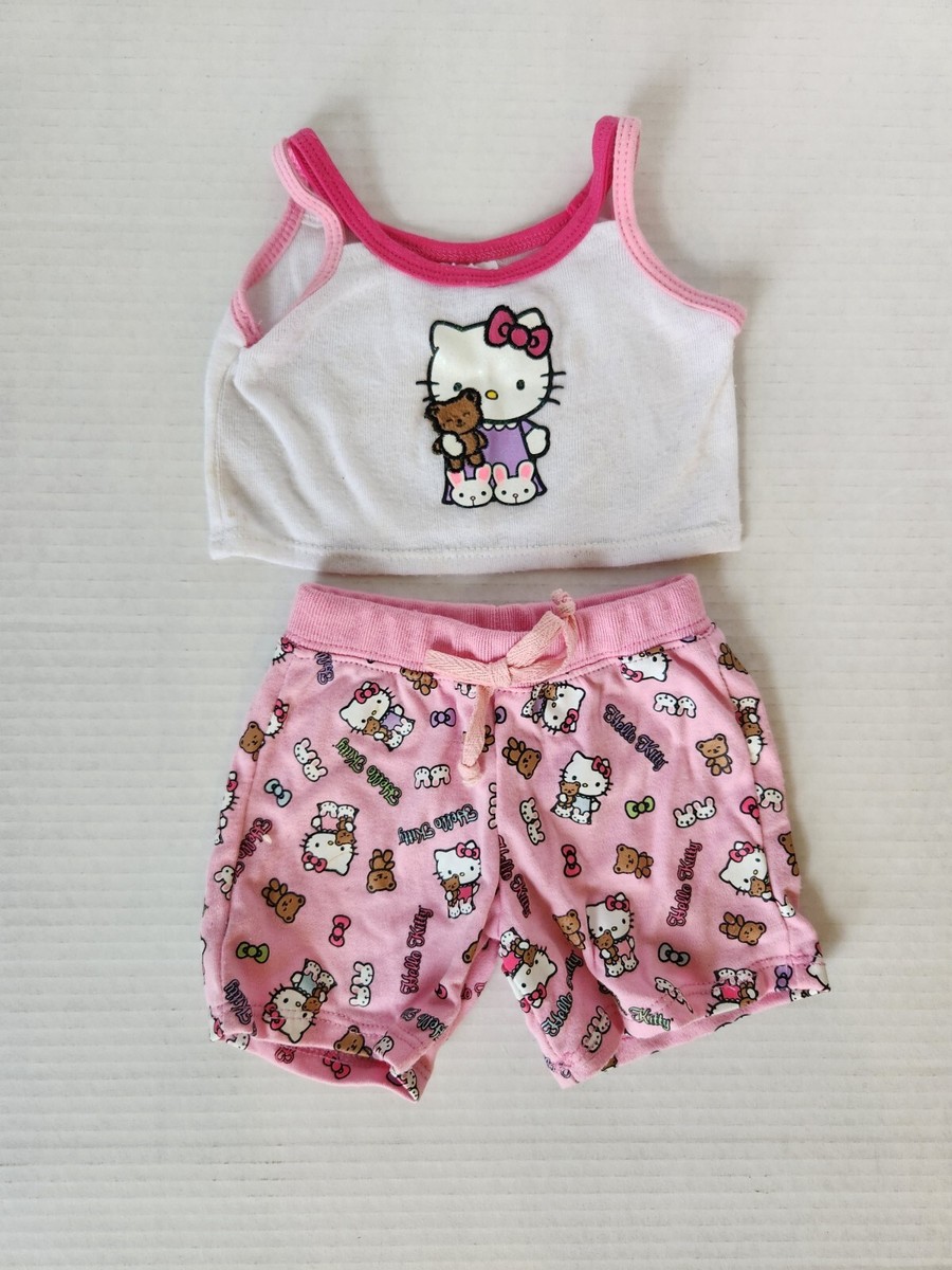 2006 Build A Bear Hello Kitty Pajamas Short And Tank Top