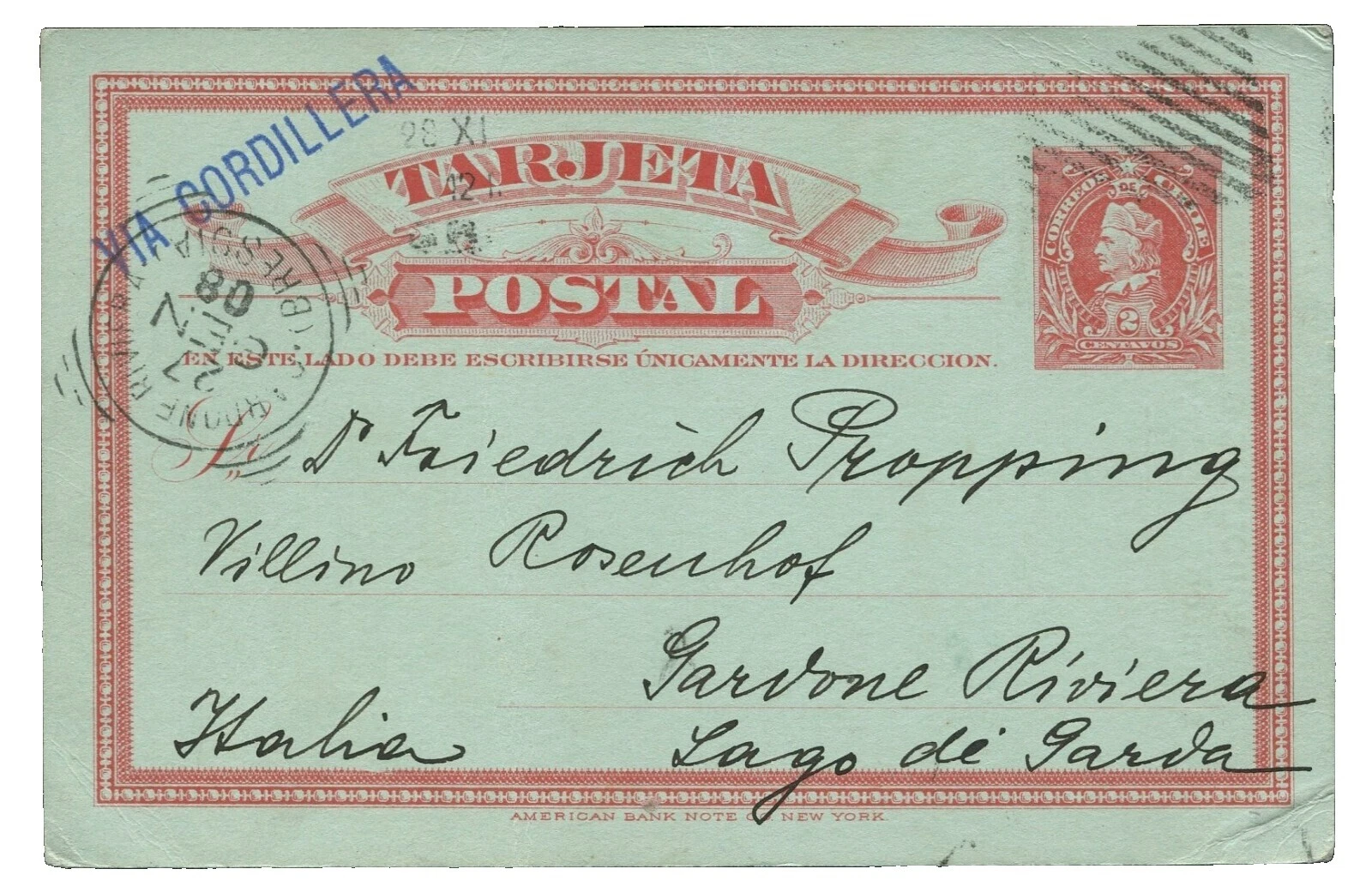 Utiliza tarjetas postales, papelería estampillas de CHILE