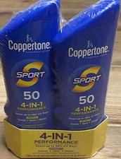 Coppertone Sport 4-In-1 Performance SPF 50 Sunscreen Lotion - 7 oz - Pack Of 2