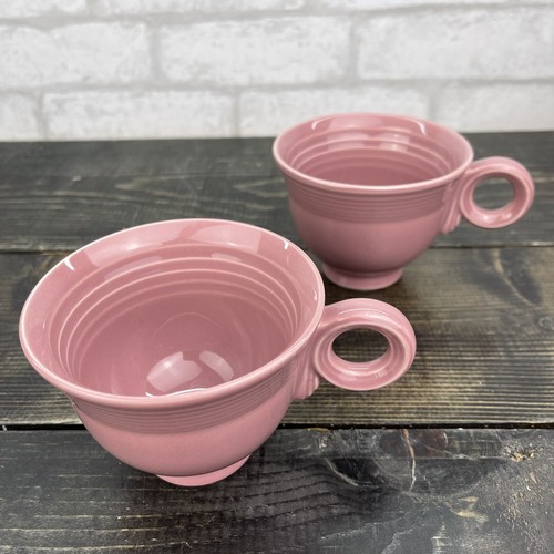 Vintage Japan mikasa moderna dusty rose pink 8oz cups set of 2 Pink dishes - Picture 7 of 11