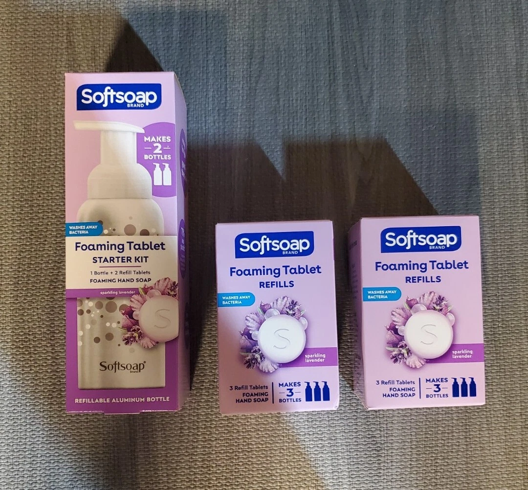 (2) Hello Foaming Hand Wash Starter Kit and (2) Softsoap Refill Tablets