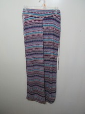 No Boundaries Pants Size S 3 5 Juniors Multi Colors Half Elastic Waist Ties