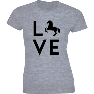 Love Horse Barrel Racing Horse Lightweight Shirt Women's T-shirt Gift Tee