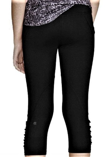 Champion C9 Girls Laser Cut Premium Black Duo Dry Stretch Capri Leggings - Picture 2 of 2