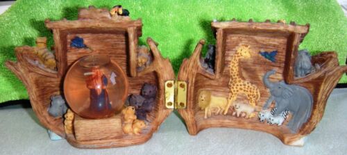 UNIQUE RESIN NOAH'S Ark That Open w/ Globe & Noah Inside