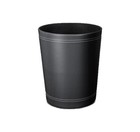 Leather Trash Can Pu Vegan Wastebasket Garbage Office Bedroom Bath 2.5 Gallon