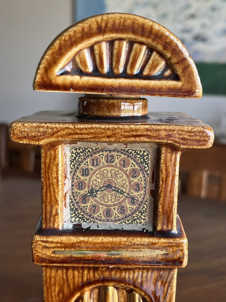 1970 Ezra Brooks 12 Year Whiskey Liquor Grandfather Clock