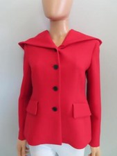 Christian Dior Red Hooded Wool Blend BarJacket/ Blazer F 38/US 6