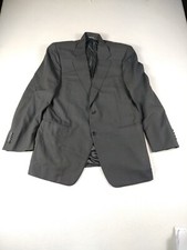 Canali Blazer Mens 44R Black Wool Italy Corpcore Professional Office Double Vent