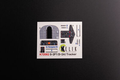 Kelik K72082 1:72 S-2A Tracker interior 3D decals for Hasegawa kit
