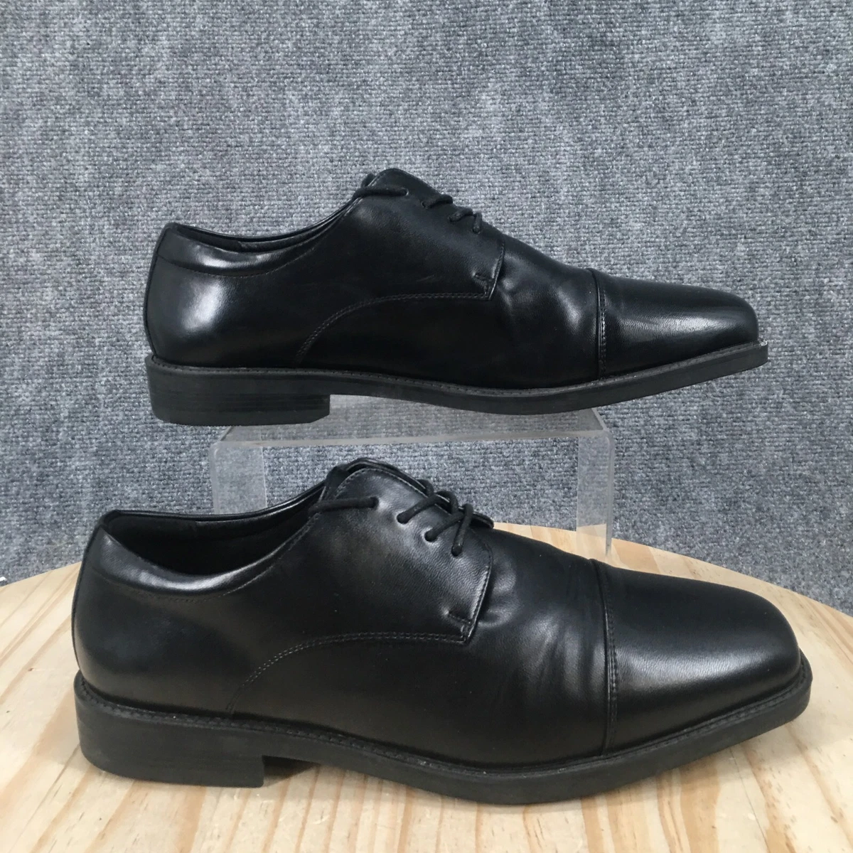 Croft & Barrow Dress Shoes Mens 9 Wide Denver Oxford Black 