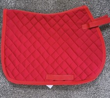 MINI SHETLAND/STANDARD SHETLAND SADDLE CLOTH RED COTTON DIAMOND QUILTED