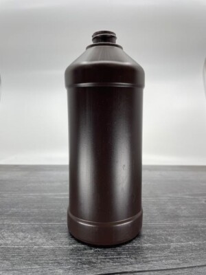 32oz Amber Plastic Spray Bottle 20 in case with NO Lids