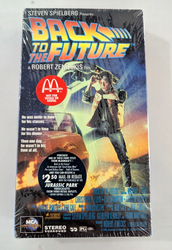 VERSIEGELT McDonalds Promo Zurück in die Zukunft VHS Michael J Fox Brandneu Selten 1994