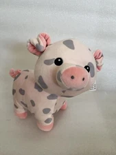 Way To Celebrate 11” Soft Spotted Pig Plush  Embroidered Face Stuffed  Animal