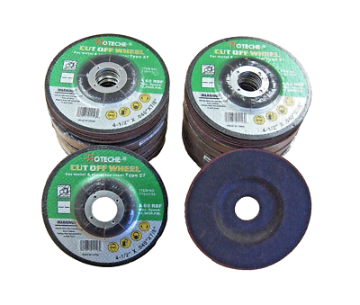 Lote De 20 Discos De Corte Para Metal 4-1/2", Grano 60, Agujero 7/8" - Para Acero Inoxidable Y Metales
