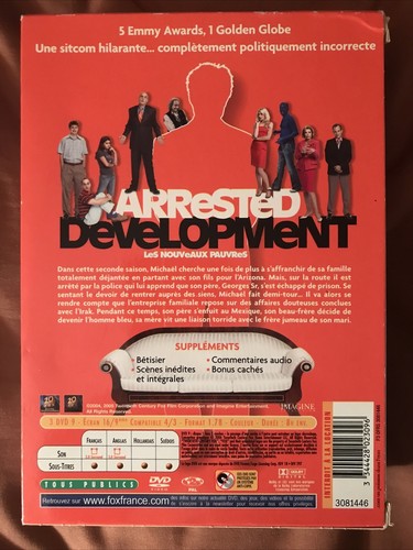 French Version Of. Arrested Development - Season 2 (DVD, 2009, 3-Disc Set) - Picture 2 of 12