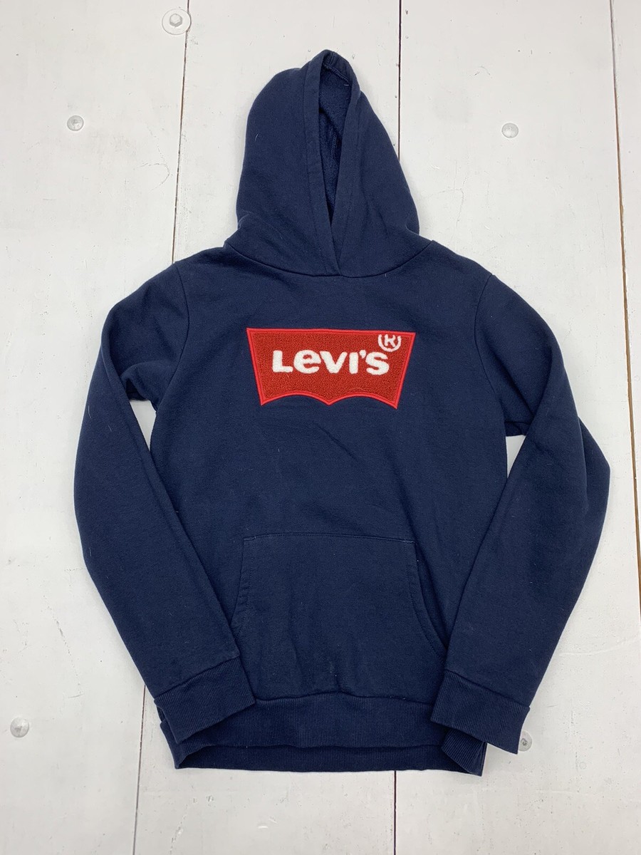 Levis Kids Dark Blue Pullover Hoodie Boys Size 14/16