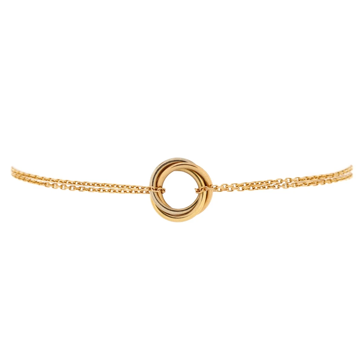 Cartier Trinity Chain Bracelet 18K Tricolor Gold eBay
