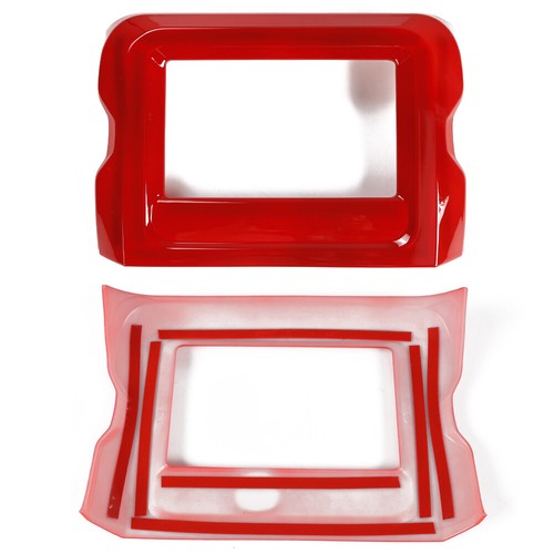 Cubierta de panel de navegación GPS de 7" bisel de ajuste para Jeep Wrangler JL JT 2018-2020 rojo - Imagen 6 de 7