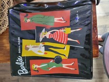 Vintage Mattel 1961 Barbie Doll Case Black 13  x 10.5  x 7  