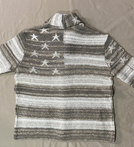 Ralph Lauren Denim & Supply Maglione Cardigan Uomo Bandiera Americana, Taglia M  - Foto 9 di 18