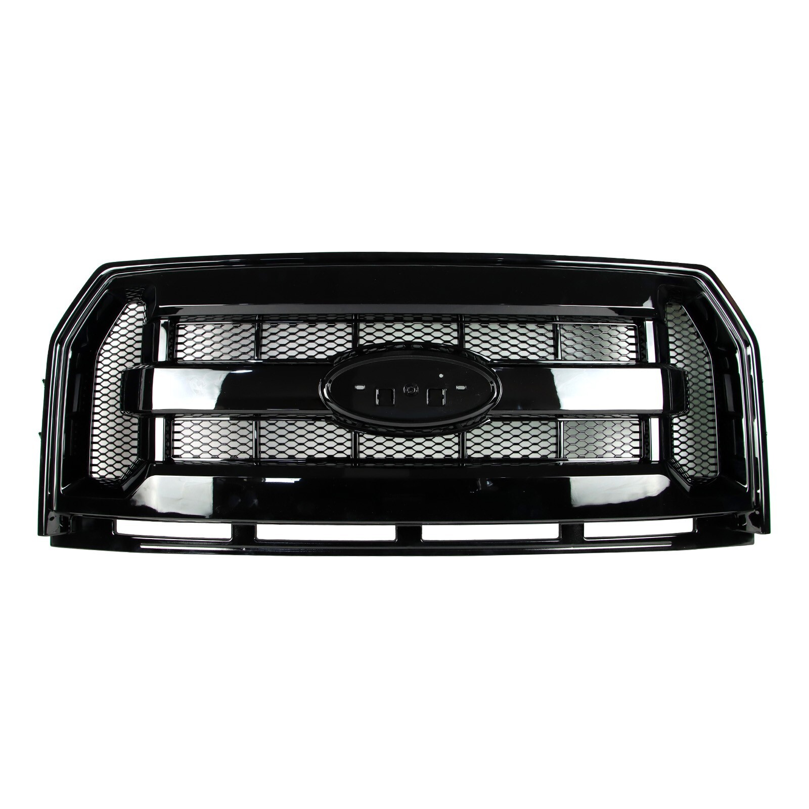 Front Bumper Grille Grill for 2015 2016 2017 Ford F-150 Gloss Black