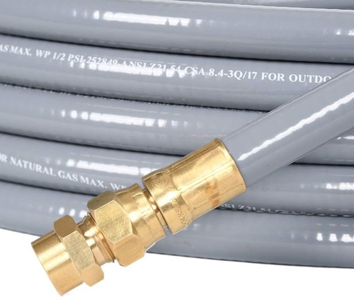10ft Natural Gas Hose, 1/2" Quick Connect Fittings- 1/2" Female Flare Fittings - Picture 5 of 5