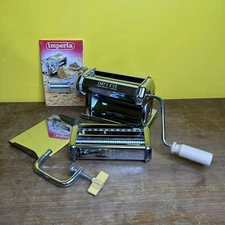 Vintage Imperia Italy Pasta Maker Machine Model SP-150 Stainless Steel With Box