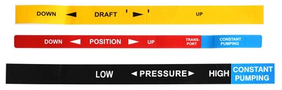 Decal 100 Lift Kontrol Draft Kontrol (3 Piece, Ref. Teile Nummer(n):