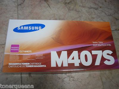 NEW ! GENUINE Samsung CLP-320 CLP325  CLX-3180 CLX-3185 Magenta Toner CLT-M407S