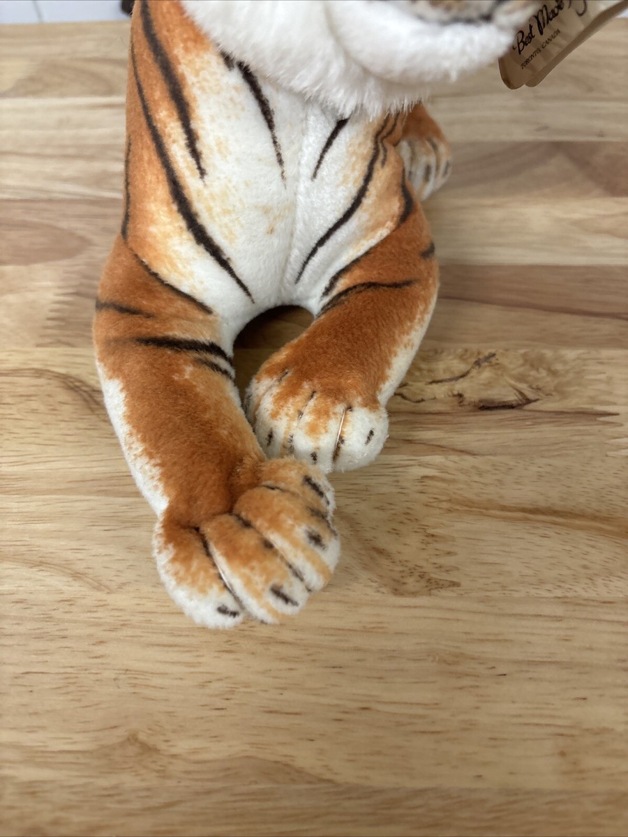 Tobias Tiger Plush Rattle Blankie – Soft Orange Polyester Baby Toy, 13x11 Inches